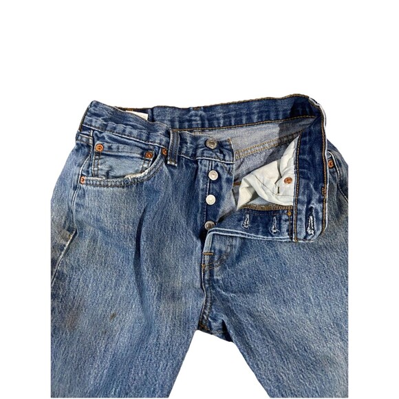 Levi's 501 Blue Denim Straight Jeans Size 29 X 30 - Picture 2 of 8